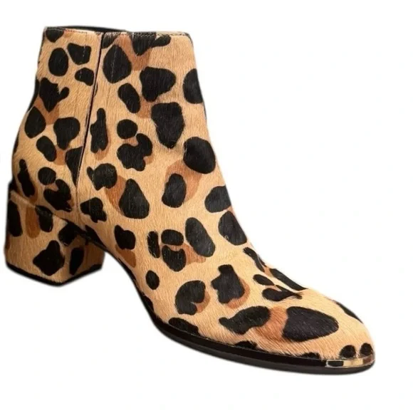 Cole Haan Grand Ambition Tan and Black Leopard Ankle Boots 5.5 EUC - Picture 11 of 14